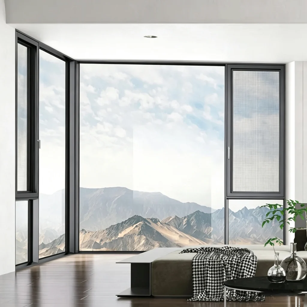 Z126xs-pro Built-in mosquito screen for outward-opening windows.