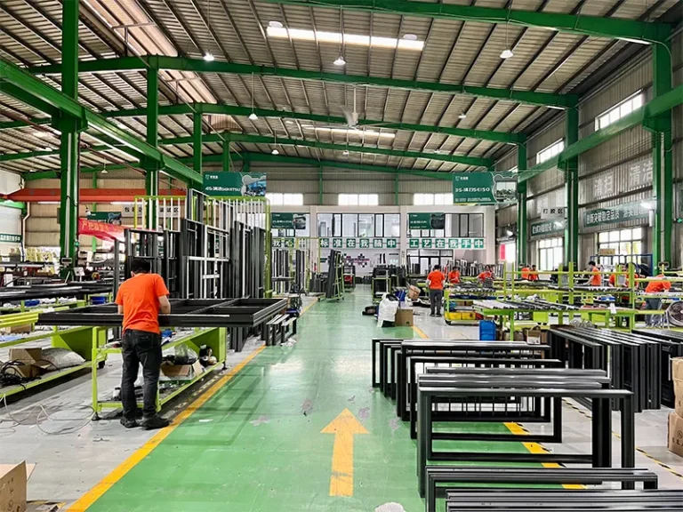 Aluminum alloy doors and windows production site